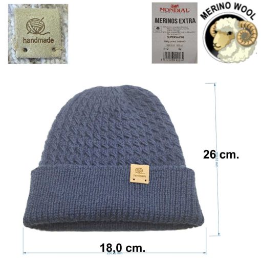 Handmade merino wool cap
