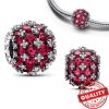 Pendant red with crystals