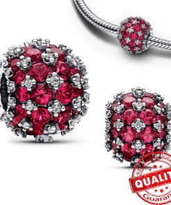 Pendant red with crystals