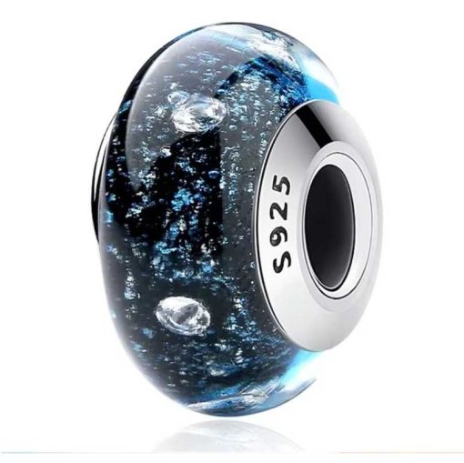 Ring - pendant, S925: Black-blue cosmos.