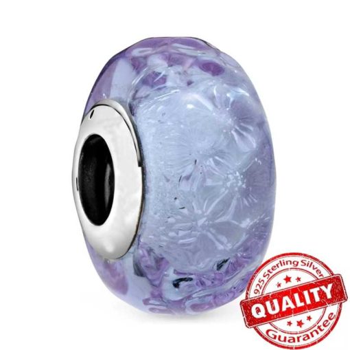 Ring Purple with floral patterns