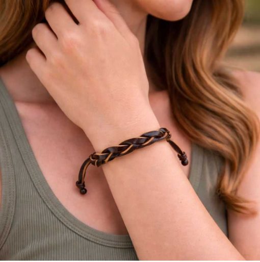 dark brown golden bracelet for luck