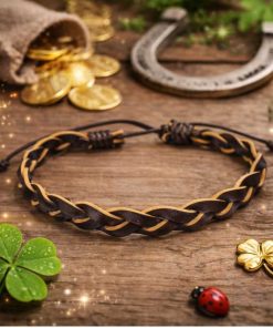 dark brown golden bracelet for luck