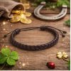 Brown leather bracelet