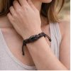 Dark brown leather bracelet