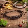 Dark brown leather bracelet