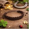 Dark brown leather bracelet