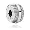 Silver crystal stop ring