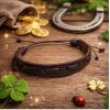 Brown leather bracelet