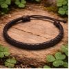 brown leather bracelet.
