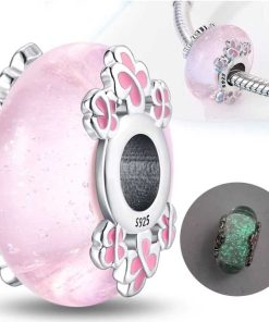 Ring - pendant: Pink Butterfly