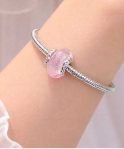 Ring - pendant: Pink Butterfly