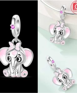 Pendant Elephant in pink