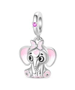 Pendant Elephant in pink