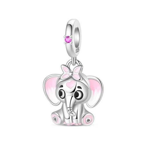 Pendant Elephant in pink