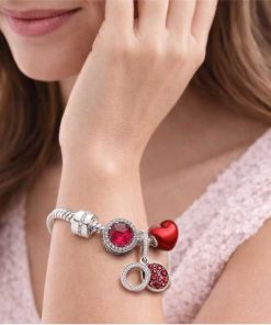Pandora style red bracelet