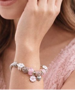 Alternative view of Silver Bracelet, S925 + 11 pendants:  Blossoms of Gentle Love