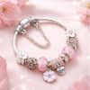 Pandora stil bracelet + 11 pendants