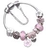 Pandora stil bracelet + 11 pendants