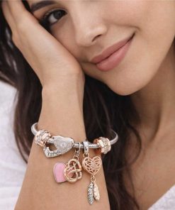 Alternative view of Silver Bracelet, S925 + 5 pendants: Family forever