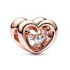 pendant Heart with white zircon