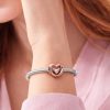 pendant Heart with white zircon