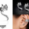Earring No piercing Silver Fox Ear Cuff