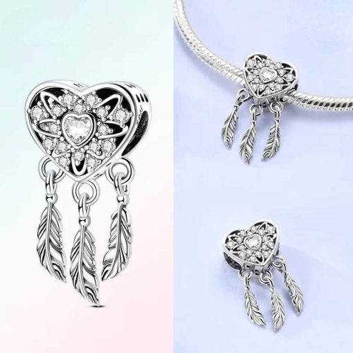 ring dreamcatcher Heart Feather