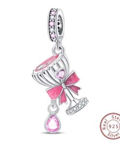 Pendant Pink Celebration Glass Charm