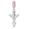 Pendant Pink Heart Baroque Dangle