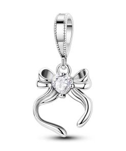 Pendant Heart Bow Charm