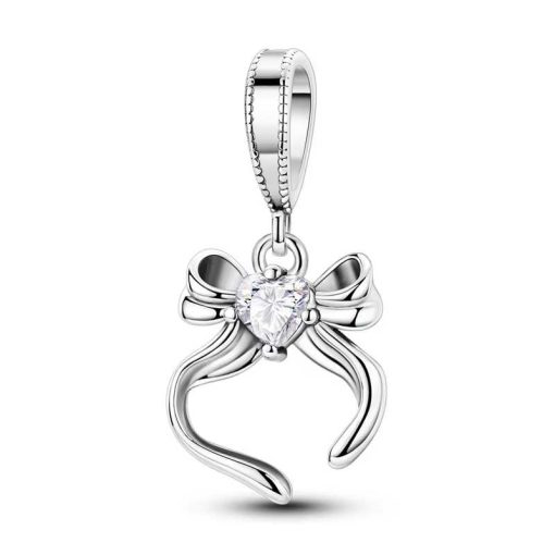 Pendant Heart Bow Charm