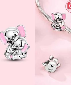 Pendant Mother & Baby Elephant
