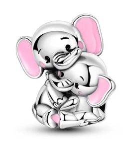 Pendant Mother & Baby Elephant