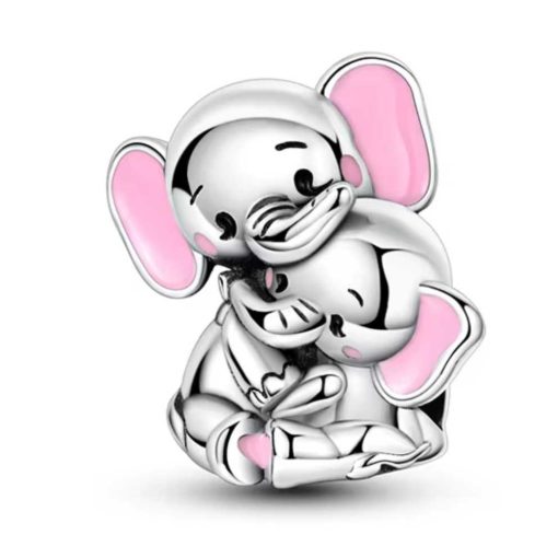 Pendant Mother & Baby Elephant