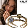 Gold ring Twin Bloom Harmony