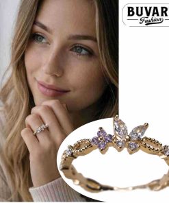 Gold ring Noir Starfall