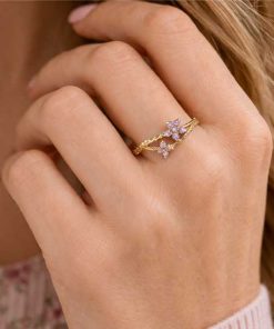 Gold ring Wildflower Branch