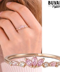 Gold ring Blush Petal