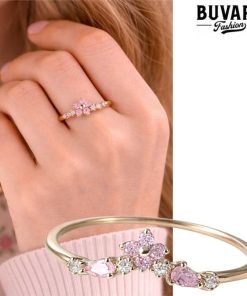Gold ring Rosy Bloom
