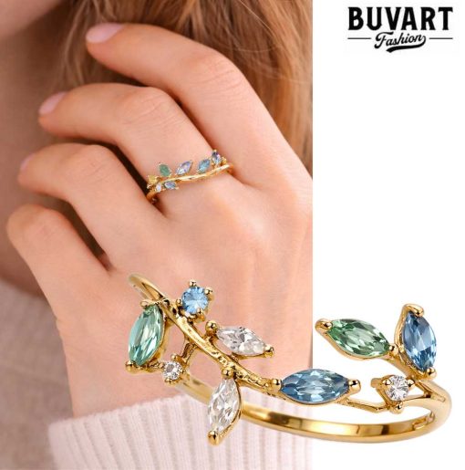 Gold ring Verdant Breeze