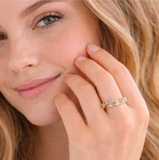 Gold ring Verdant Breeze
