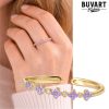 Gold ring Lavender Bloom