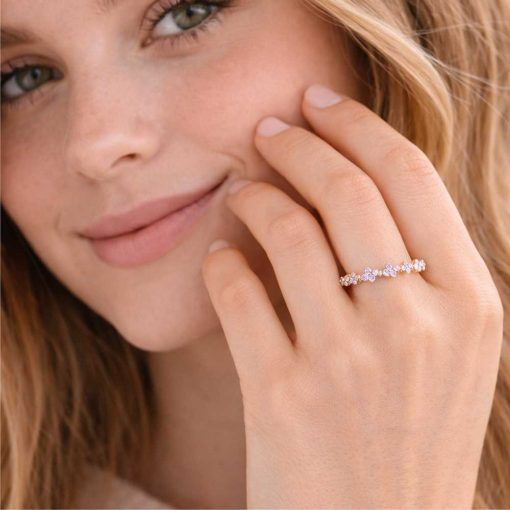 Gold ring Lavender Bloom