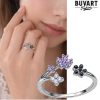 Silver ring Trinity Blossom