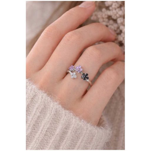 Silver ring Trinity Blossom