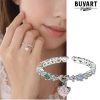 Silver ring Blossom Heart