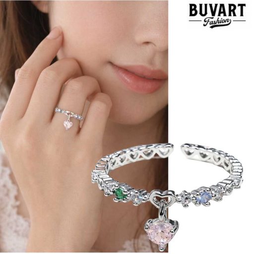 Silver ring Blossom Heart