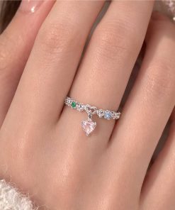 Silver ring Blossom Heart