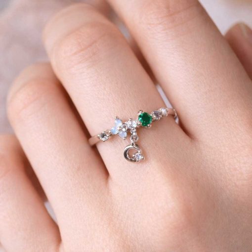 Silver earring Celestial Charm